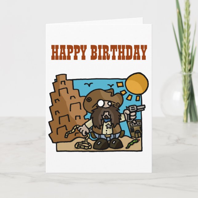 Cowboy Birthday Card (Front)