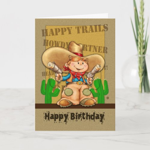 Cowboy Birthday Card _ Rootin Tootin Birthday
