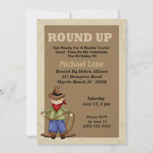 Cowboy Birthday Invitation
