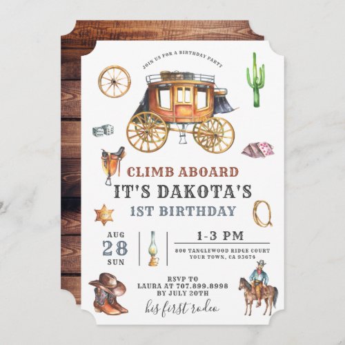 Cowboy Birthday Invitation