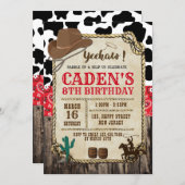 Cowboy Birthday Invitation (Front/Back)
