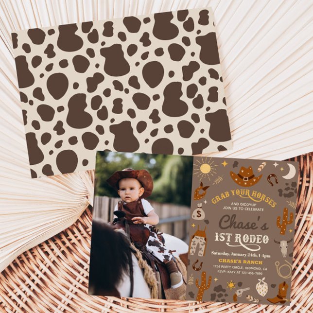 Cowboy Birthday Invitation | 1st Rodeo Invitation (Creator Uploaded)
