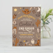 Cowboy Birthday Invitation | 2nd Rodeo Invitation (Standing Front)