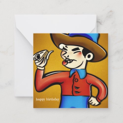 Cowboy Birthday Note Card