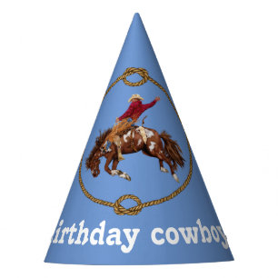 Cowboy birthday  party hat