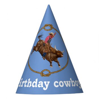 Cowboy Birthday  Party Hat by stickywicket at Zazzle