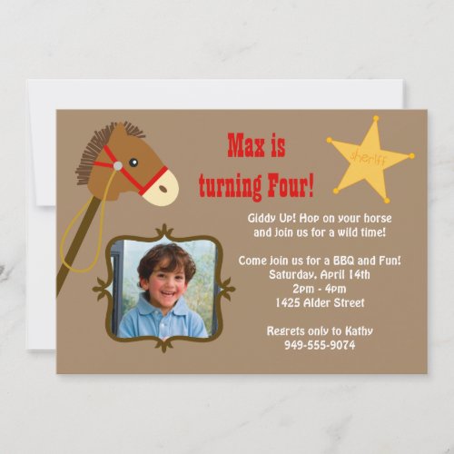 Cowboy Birthday Party Invitation