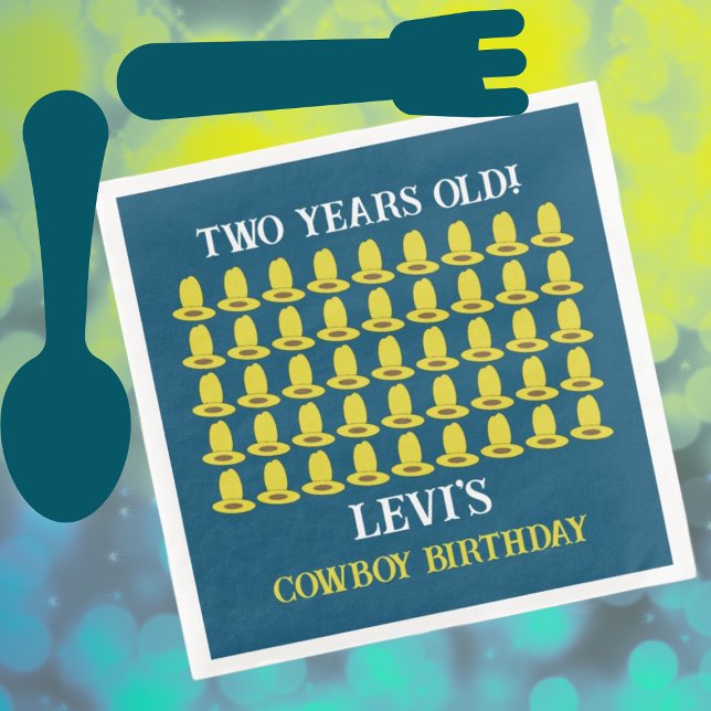 Cowboy Birthday Party Paper Dinner Napkins (Creator Uploaded)