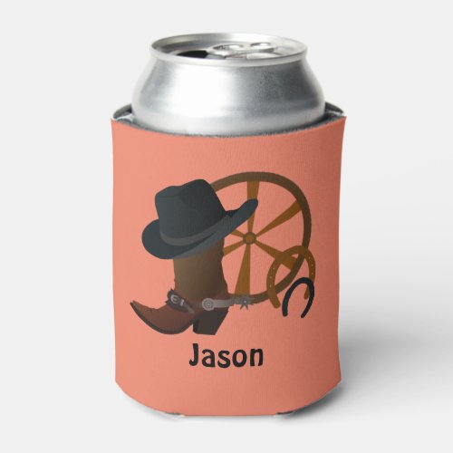 Cowboy Birthday Party Personalized Can Cooler