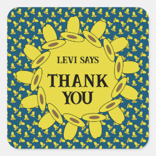 Cowboy Birthday Party Square Sticker