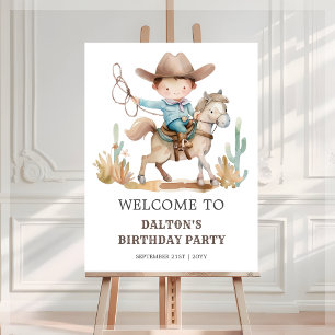 Cowboy Birthday Party Welcome  Foam Board