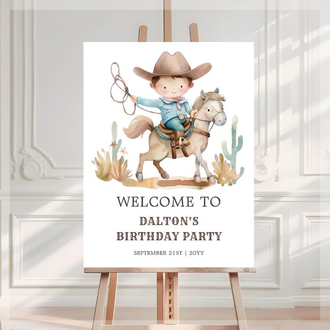 Cowboy Birthday Party Welcome  Foam Board (Creator Uploaded)