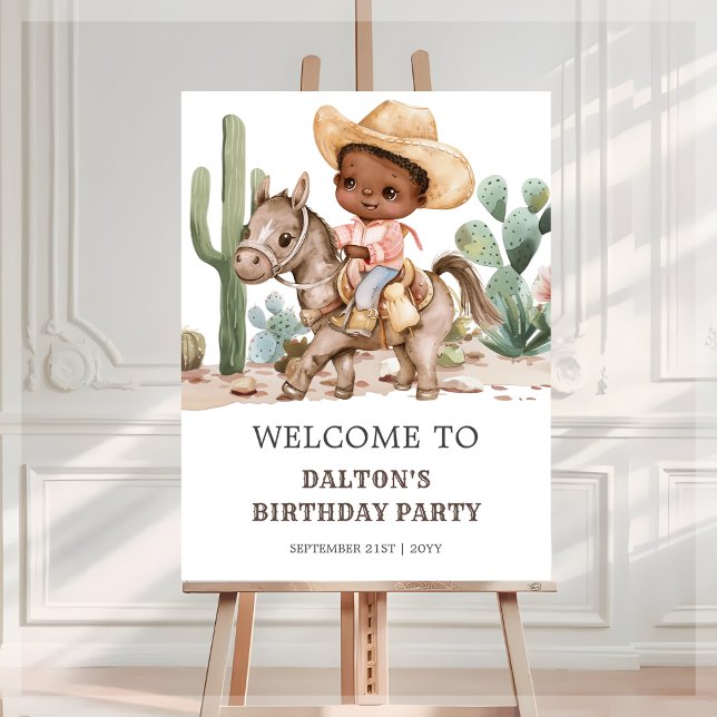 Cowboy Birthday Party Welcome  Foam Board (Creator Uploaded)