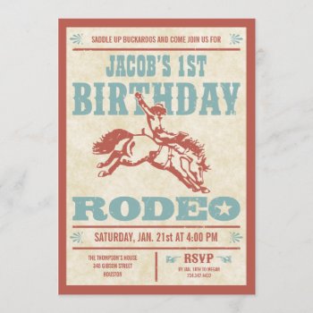 Cowboy Birthday Rodeo Party Invitations by Western_Invitations at Zazzle