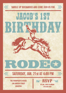 Cowboy Birthday Invitations Zazzle
