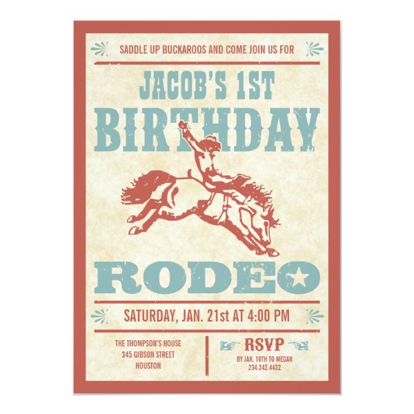 Rodeo Birthday Invitations Zazzle