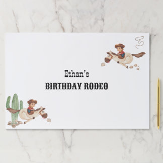 Cowboy Birthday Rodeo Party Paper Pad