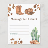 Cowboy birthday time capsule message (Front)