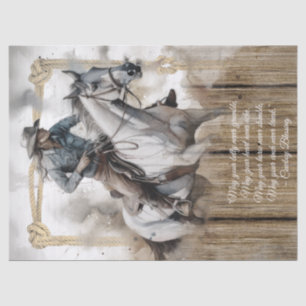 Cowboy Blessing Western Man Horse Tissue Paper