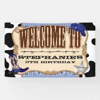 Cowboy Birthday, Welcome Banner