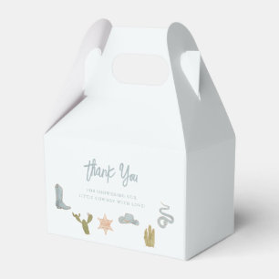 Cowboy Blue Western Baby Shower Favor Boxes