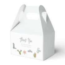 Cowboy Blue Western First Birthday Favor Boxes