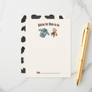 Cowboy Blue Western Rodeo Advice Card