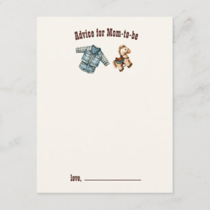 Cowboy Blue Western Rodeo Advice Card