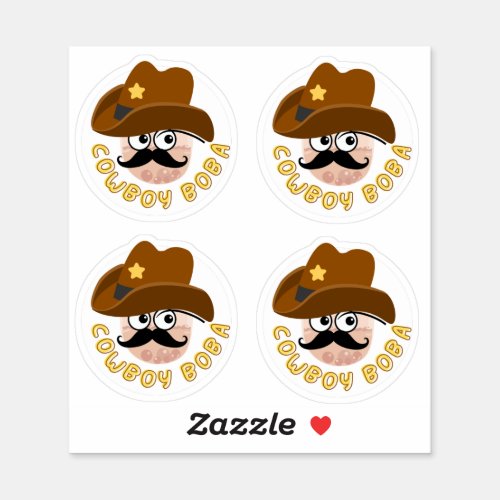 Cowboy Boba_ Pack of 4 Sticker