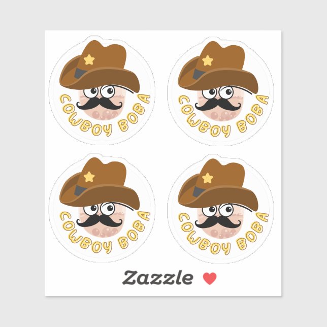 Cowboy Boba- Pack of 4 Sticker (Sheet)
