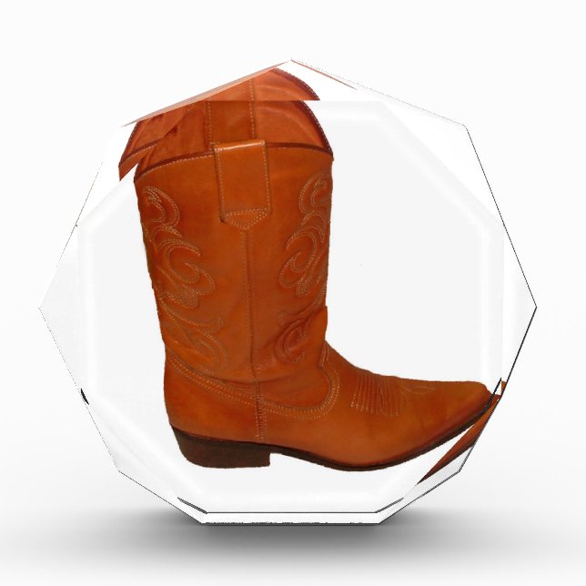 Cowboy Boot Acrylic Award (Front)