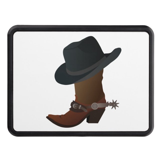 Cowboy Boot and Hat Hitch Cover (Front)