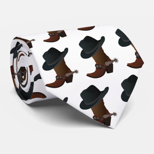 Cowboy Boot and Hat Tie