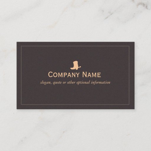 Customizable Cowboy Boot Business Card