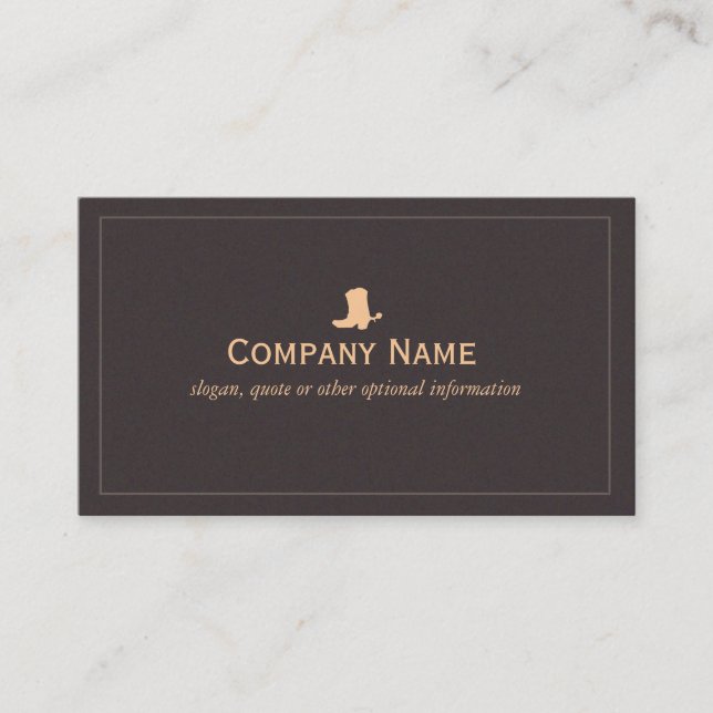 Cowboy Boot Business Card (Front)