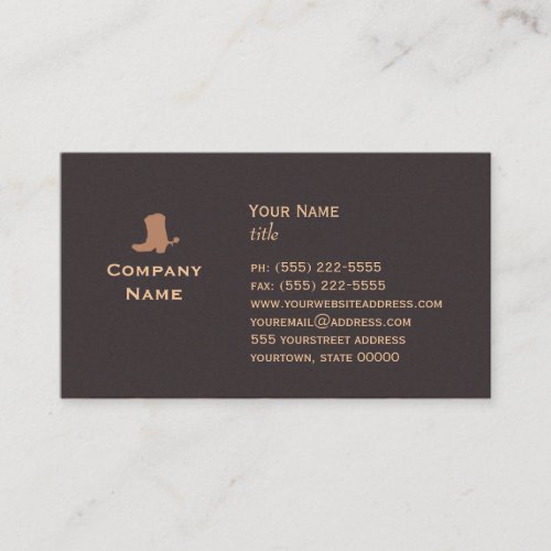 Cowboy Boot Business Card