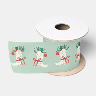 Cowboy Boot Christmas Gift Ribbon