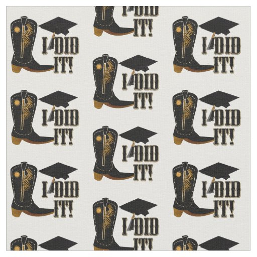 Cowboy Boot Graduation Fabric