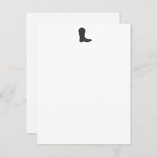 Cowboy Boot Note Card (Front/Back)