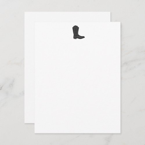 Cowboy Boot Note Card