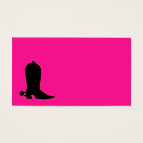 Cowboy Boot Silhouette Business Card