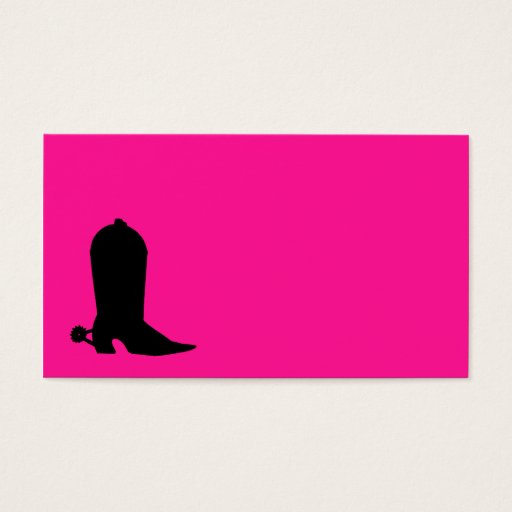 Customizable Cowboy Boot Silhouette Business Card