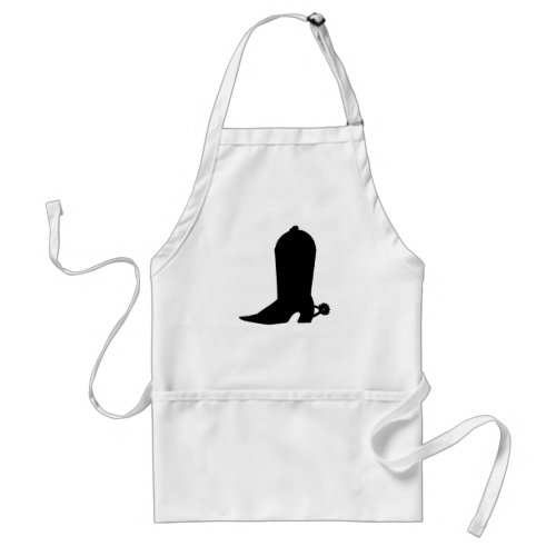 Cowboy Boot Silhouette Adult Apron