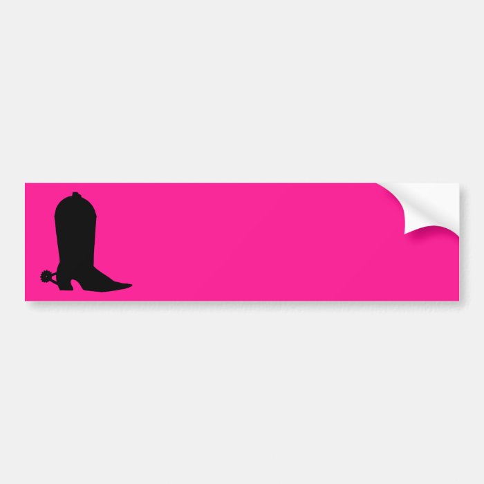 Cowboy Boot Silhouette Bumper Sticker