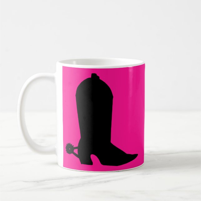 Cowboy Boot Silhouette Coffee Mug (Left)