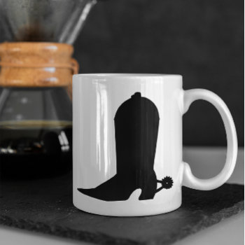 Cowboy Boot Silhouette Coffee Mug by silhouette_emporium at Zazzle