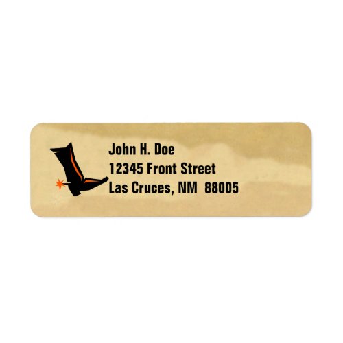 Cowboy Boot  Spur Cloud_Dust Return Address Label