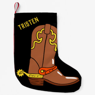 Cowboy Boot with Spur Christmas Stocking