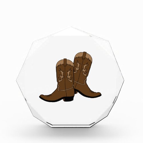 Cowboy Boots Acrylic Award