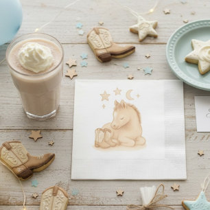 Cowboy Boots and Foal Baby Shower Napkins